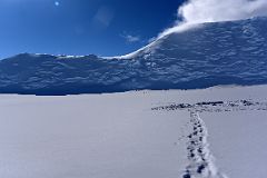 02B The Boyce Ridge Leads To The Broken Glacier Coming Down From Taylor Ledge At Mount Vinson Base Camp